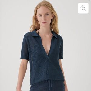 PACT Beachside Linen Crochet Tunic NWT